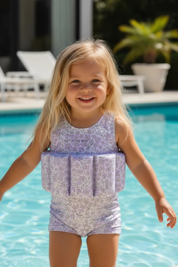 Little Soleil - Floatsuit | Lavender Short Sleeve