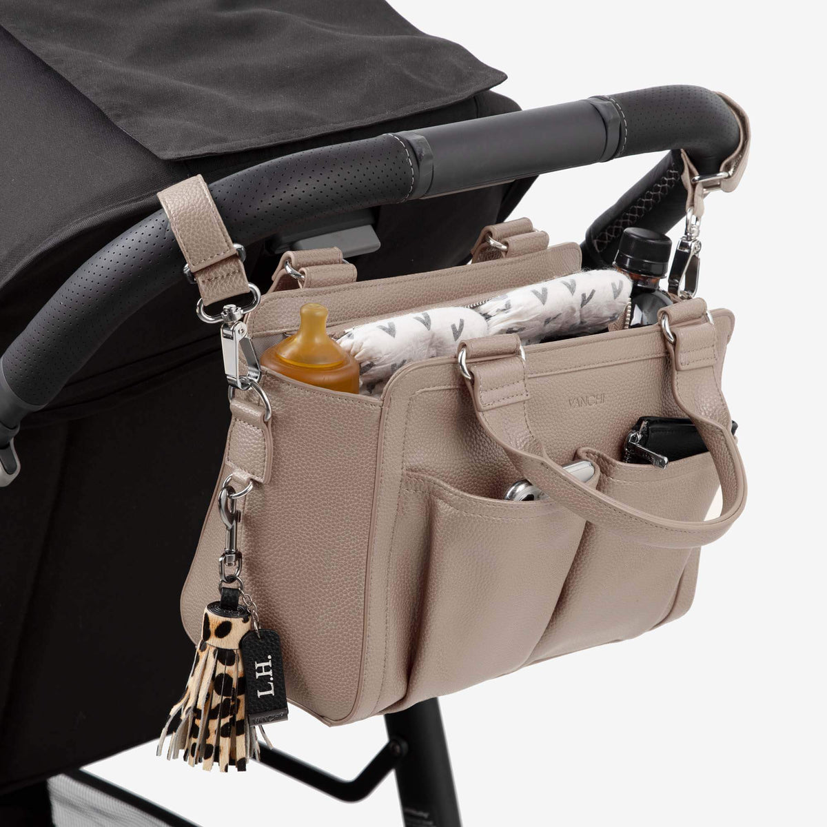 VANCHI - Amelia Convertible Pram Caddy | Stone