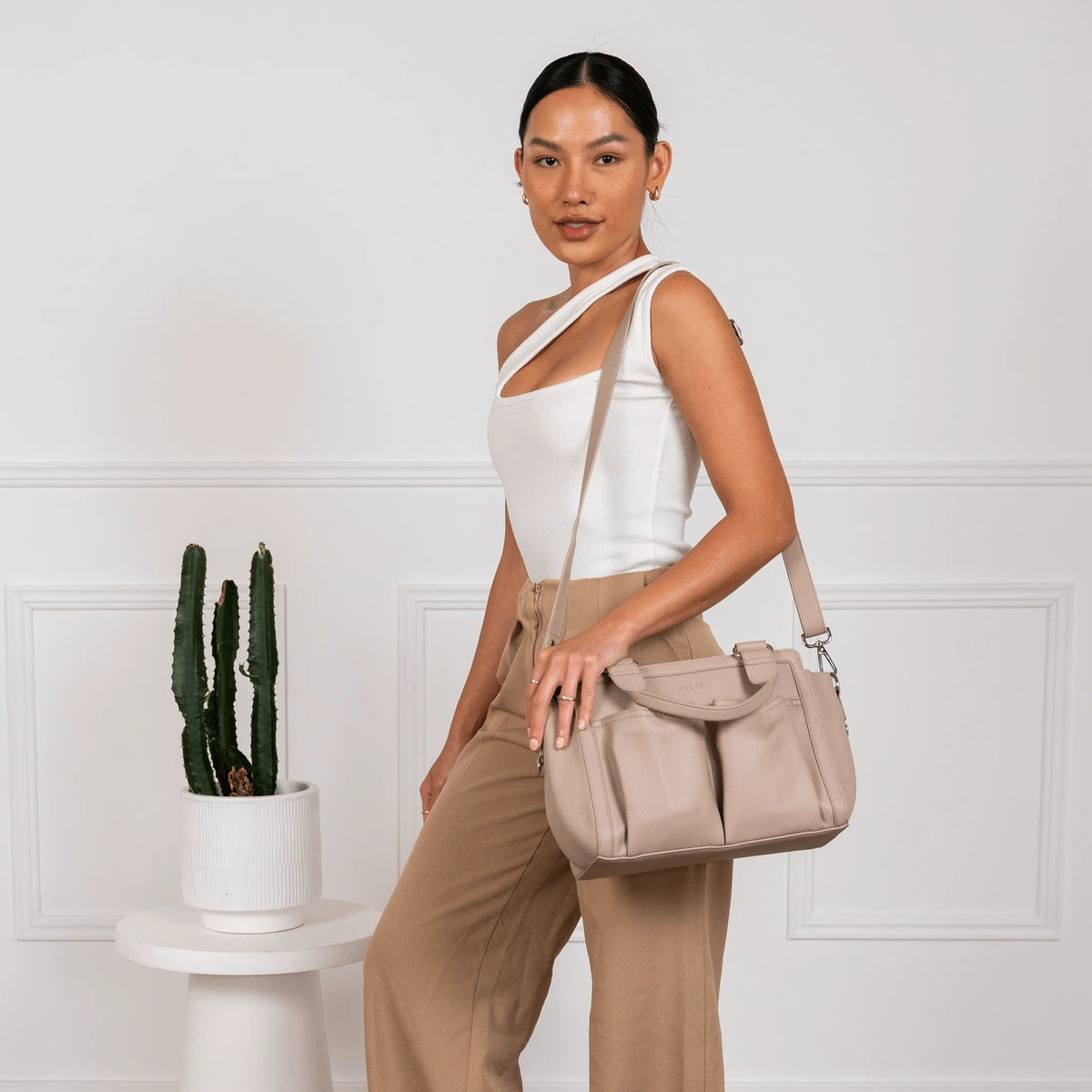 VANCHI - Amelia Convertible Pram Caddy | Stone