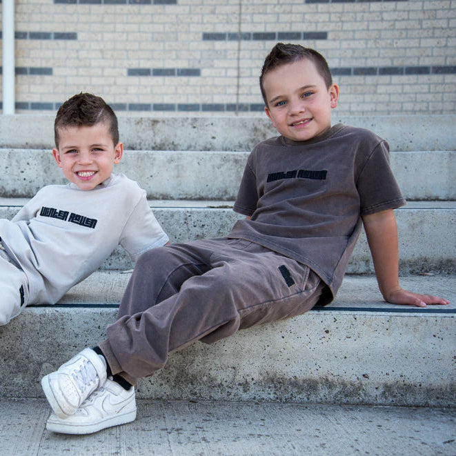 Winter and Raven - Luxe Acid Wash Joggers | Vintage Smoke