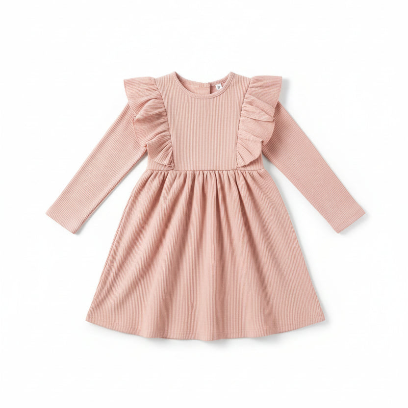 honey & heidi - Eloise Ribbed Dress | Dusty Rose