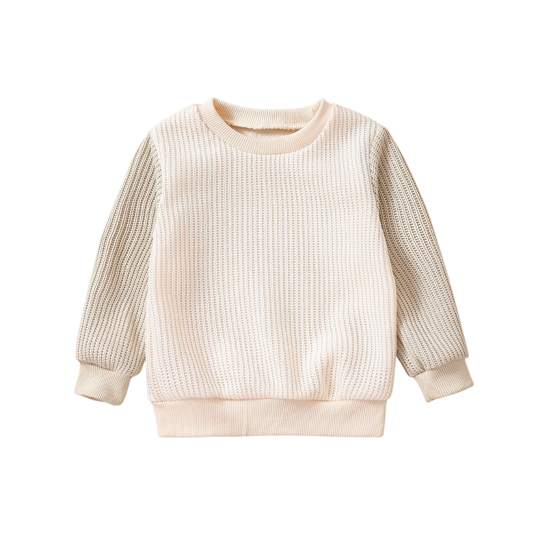 Waffle Pullover | Beige