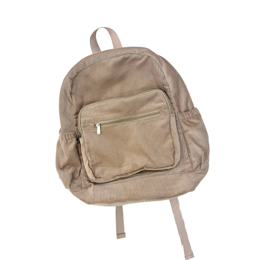 Breezy Co. - Corduroy Backpack Personalised - Raw Sugar