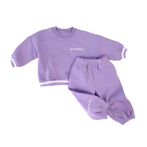 Breezy Co. - Fleece Tracksuit | Lilac