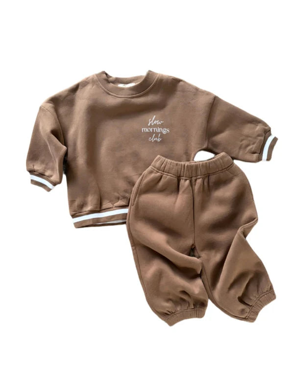 Breezy Co. - Fleece Tracksuit Set | Chocolate