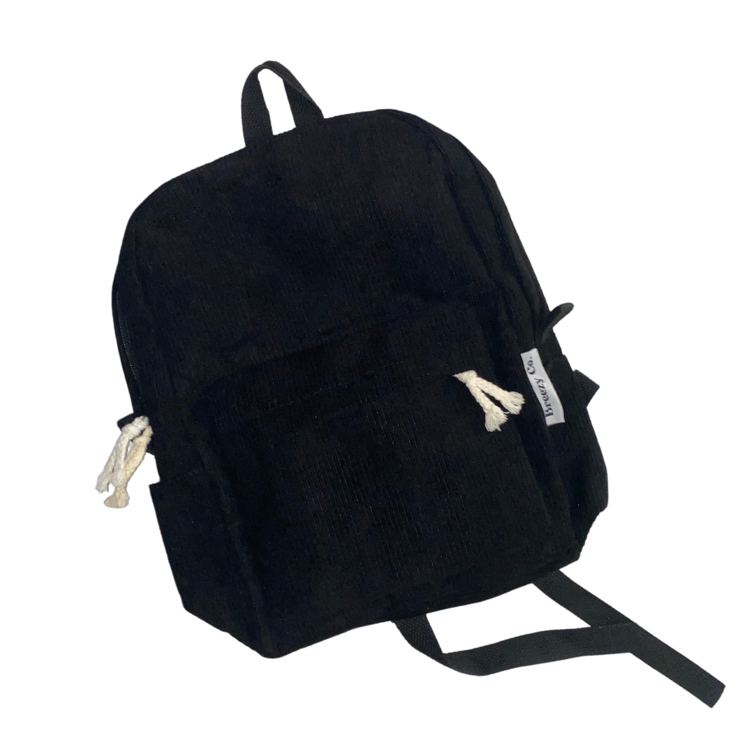Breezy Co. - Personalised Corduroy Backpack | Black