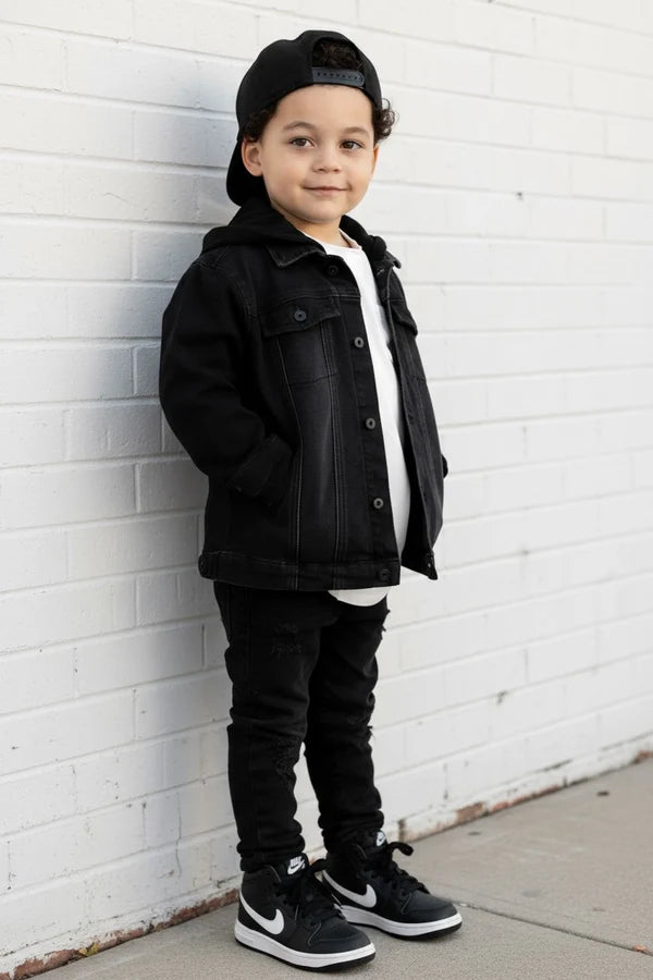 LiL'G & Co. - Stretch Denim Jacket | Black