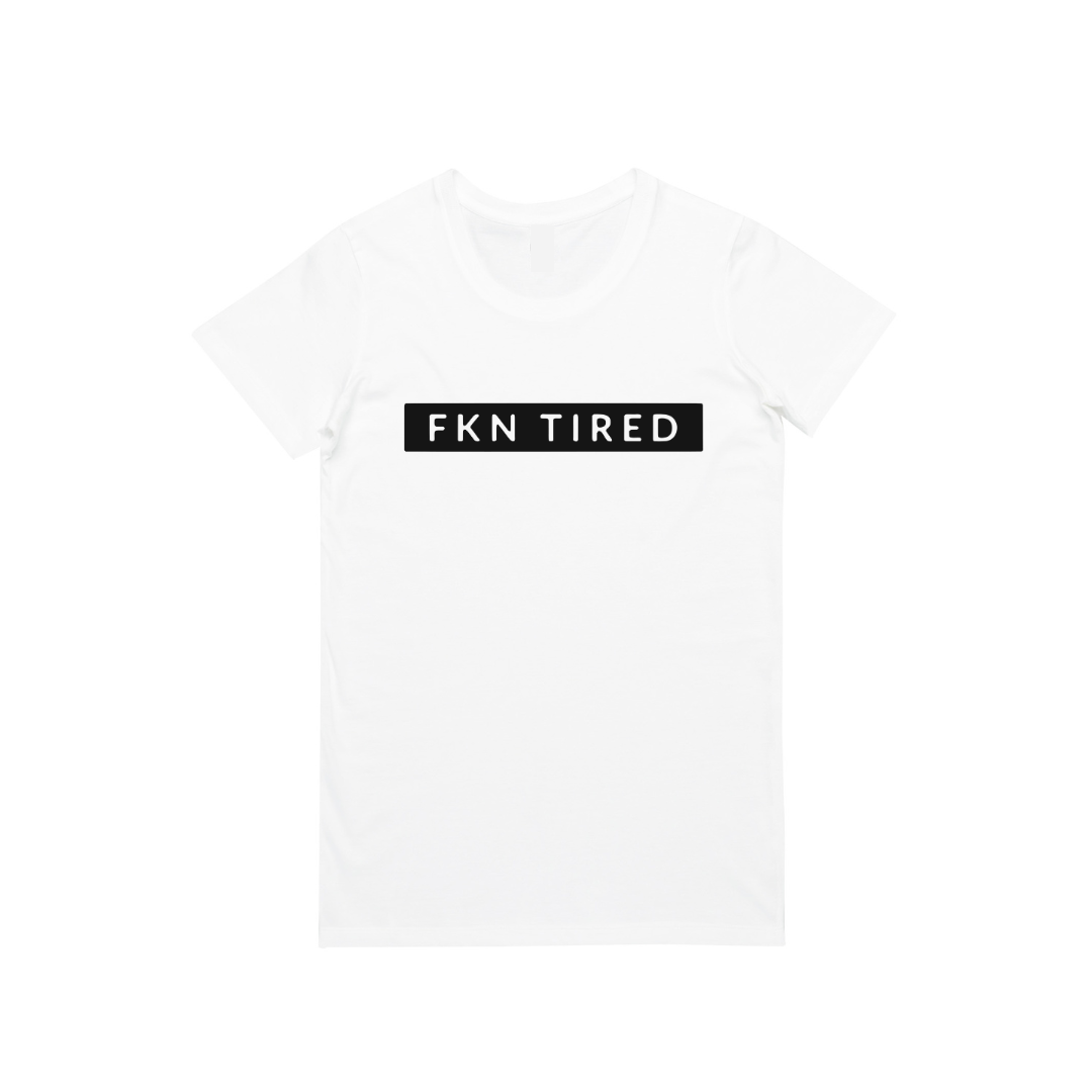 MLW By Design - FKN Tired White Tee *CLEARANCE*