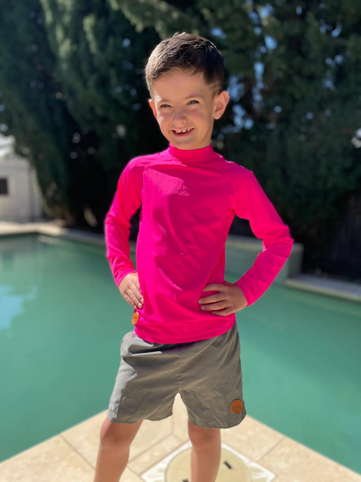 Kicky Swim - Rashguard Top | Electric Pink