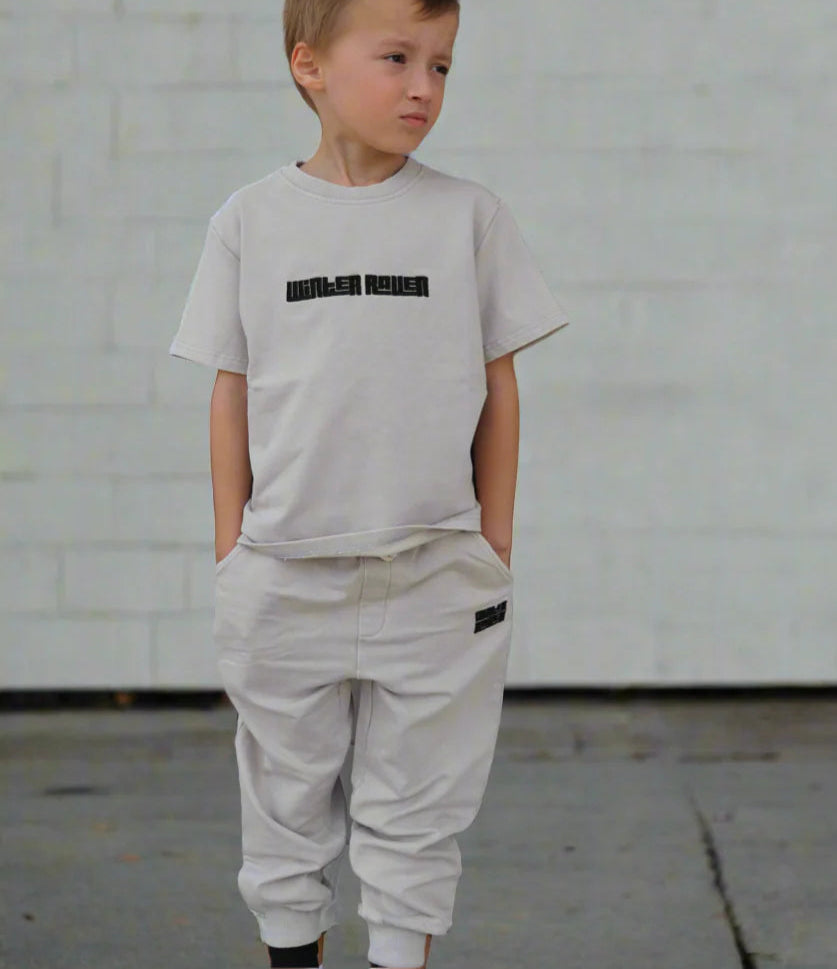 Winter and Raven - Luxe Acid Wash Joggers | Vintage Stone