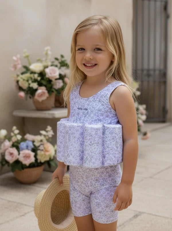Little Soleil - Floatsuit | Lavender Short Sleeve