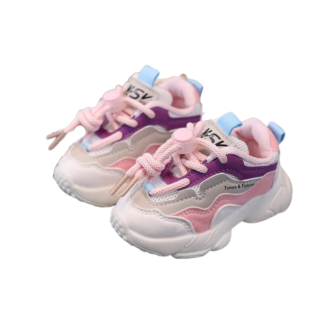Chunky 3 Tone Sneakers | Pink