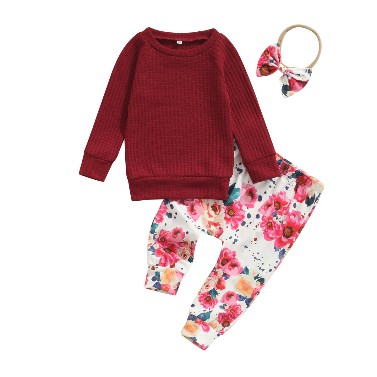 Burgundy Floral Set