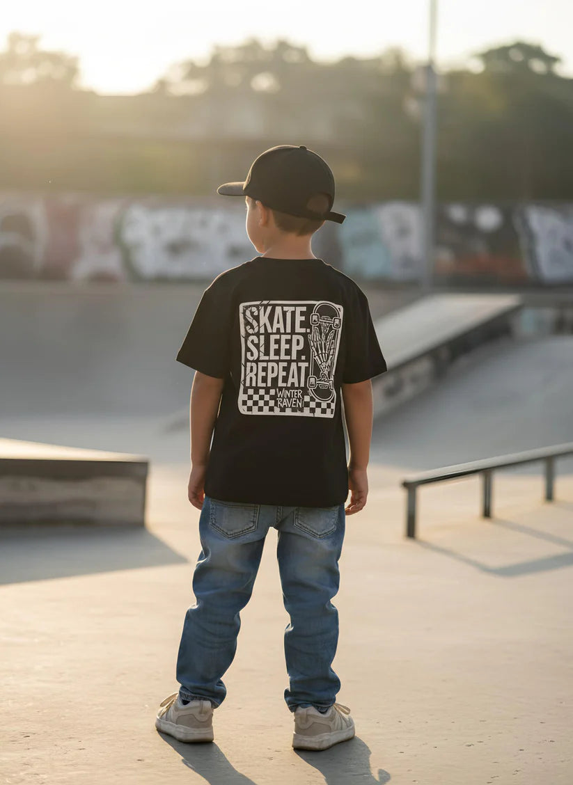 Winter and Raven - Skate Sleep Repeat Tee