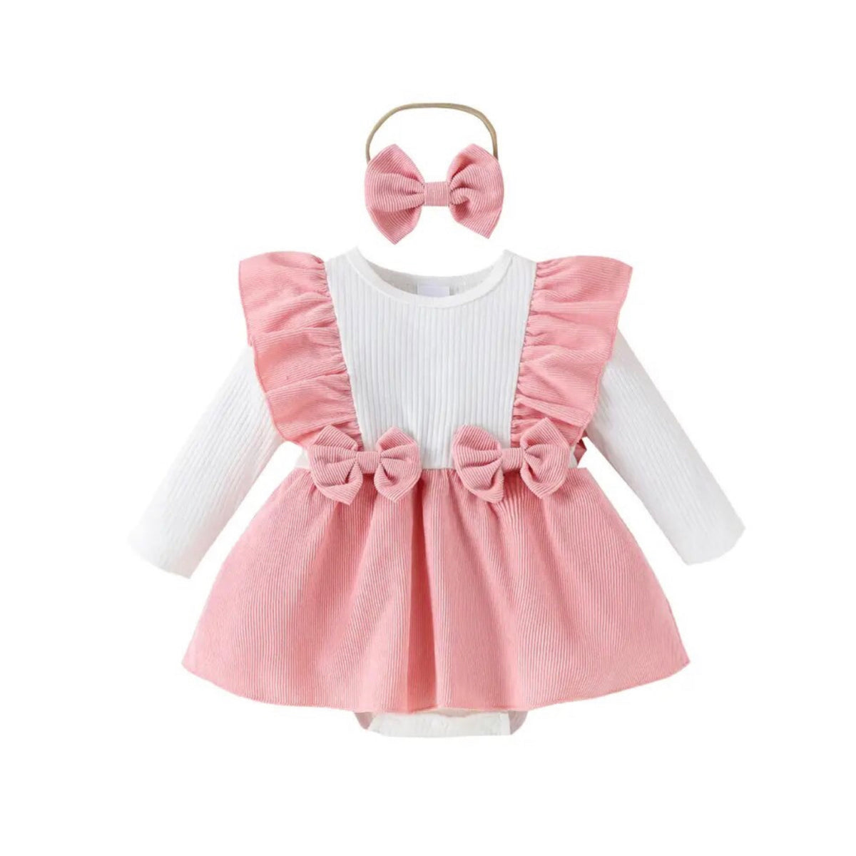 Lilly Pinafore Romper Set | Pink