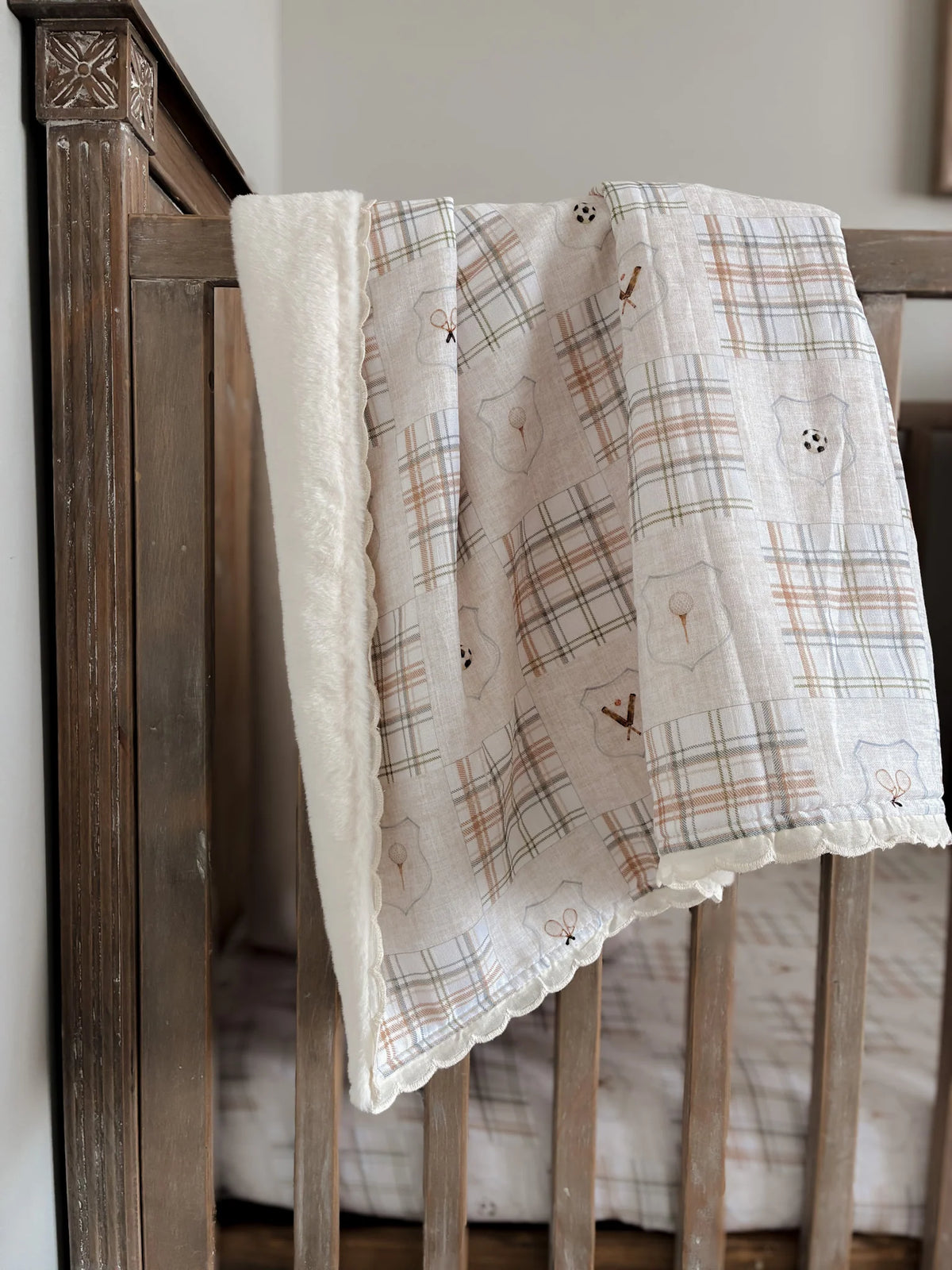 Pop Ya Tot - Fur Lined Cot Blanket | Old Sport