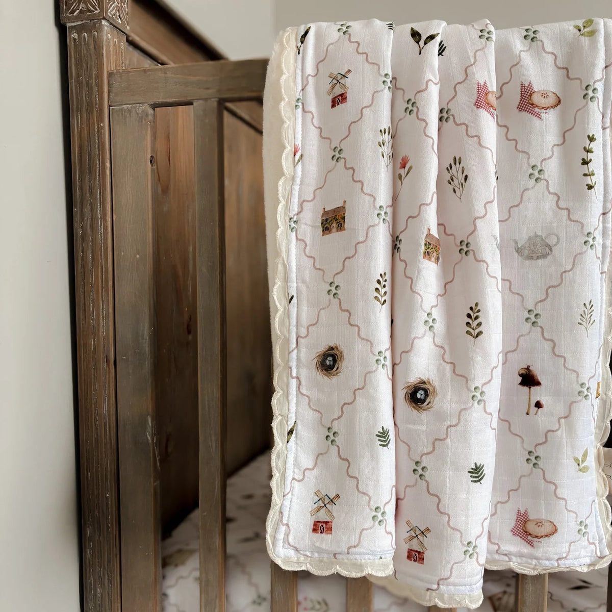 Pop Ya Tot - Fur Lined Cot Blanket | Cottage Picnic