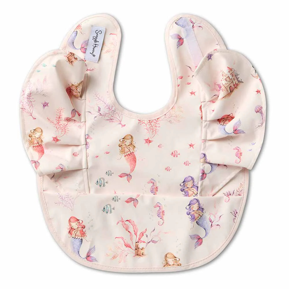 Snuggle Hunny Kids - Waterproof Frill Snuggle Bib | Mermaid