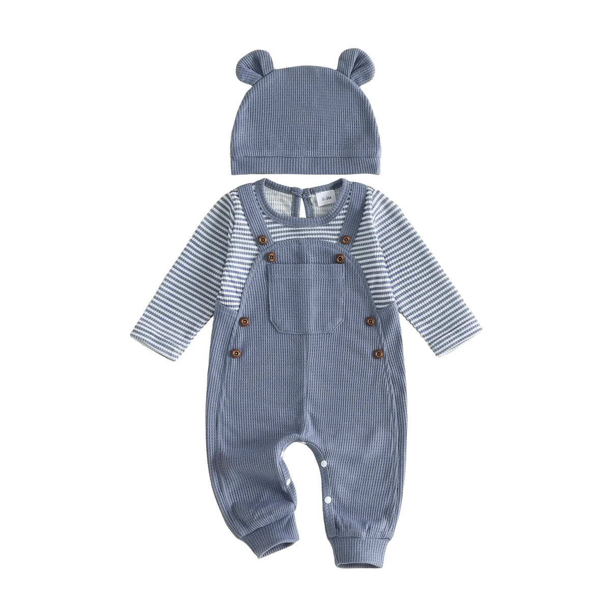 Little Bear Romper & Beanie | Blue