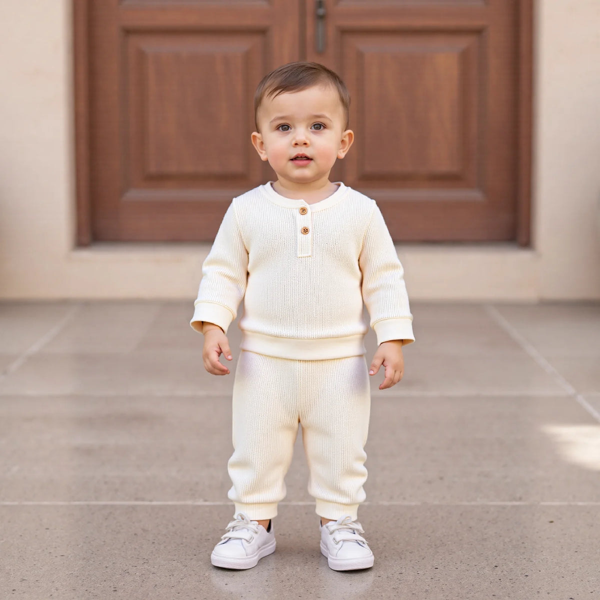 Silas Waffle Set | Cream