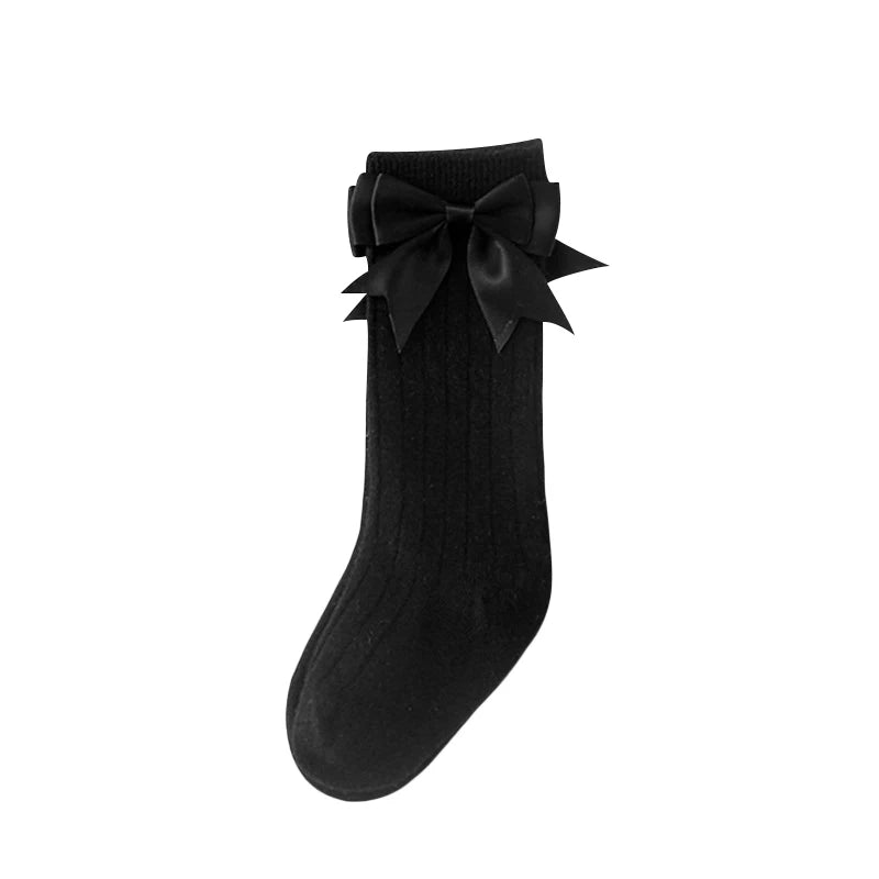 Ribbed Bow Socks