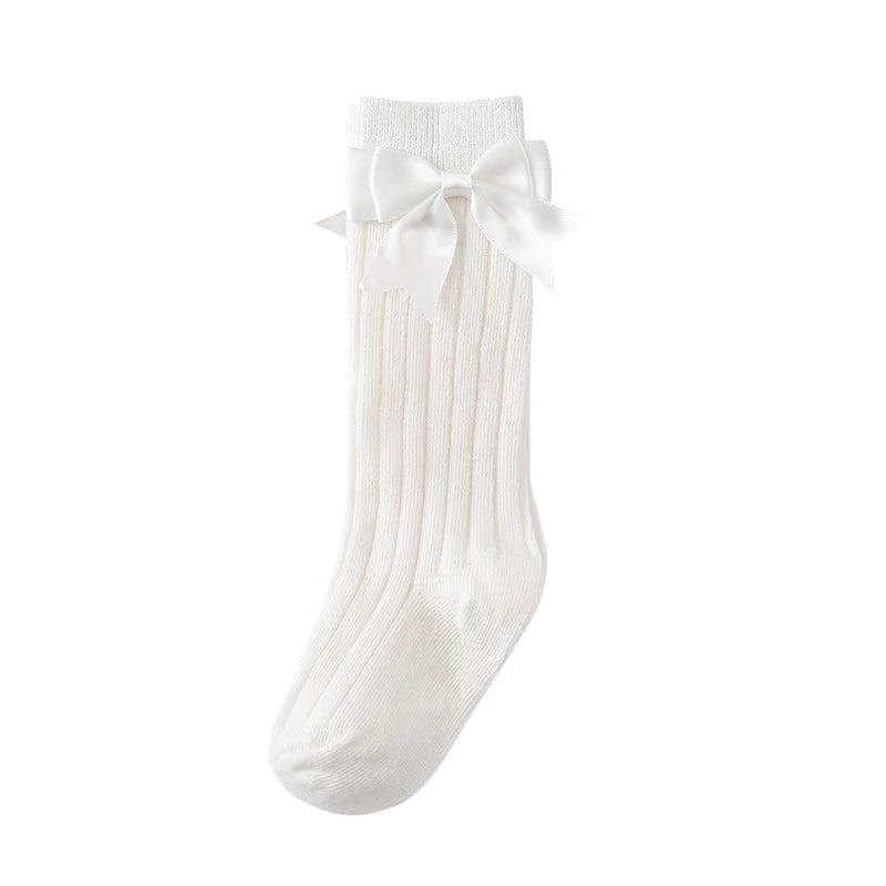 Ribbed Bow Socks