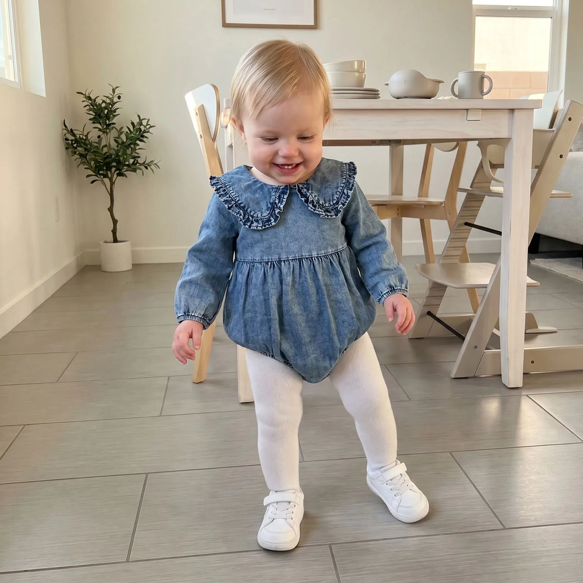 Penny Denim Romper