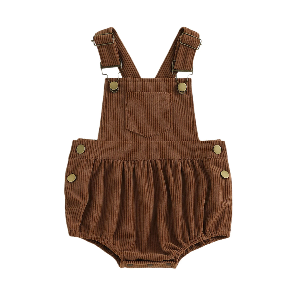 Shiloh Corduroy Overall Romper | Brown