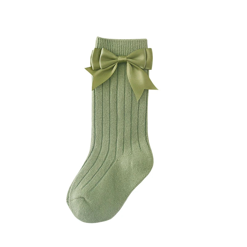 Ribbed Bow Socks