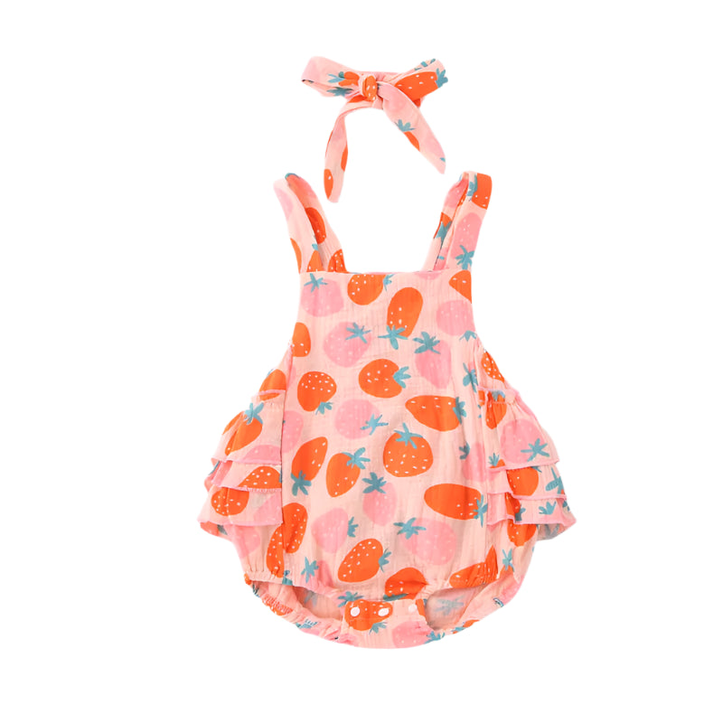 Summer Fruits Romper | Strawberries