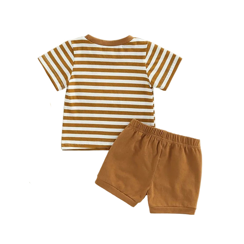 Alex Stripe Summer Set | Brown