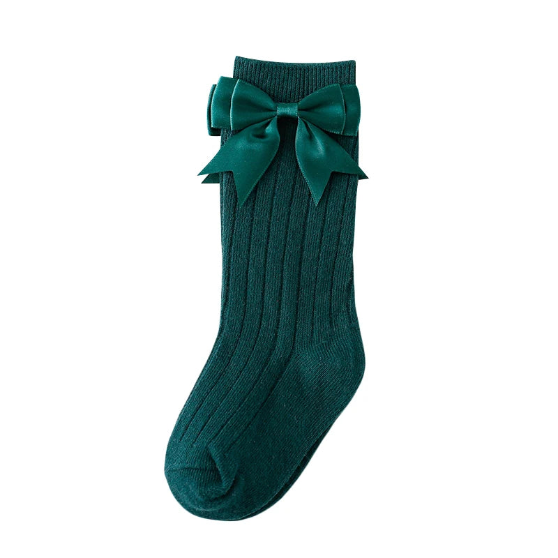 Ribbed Bow Socks