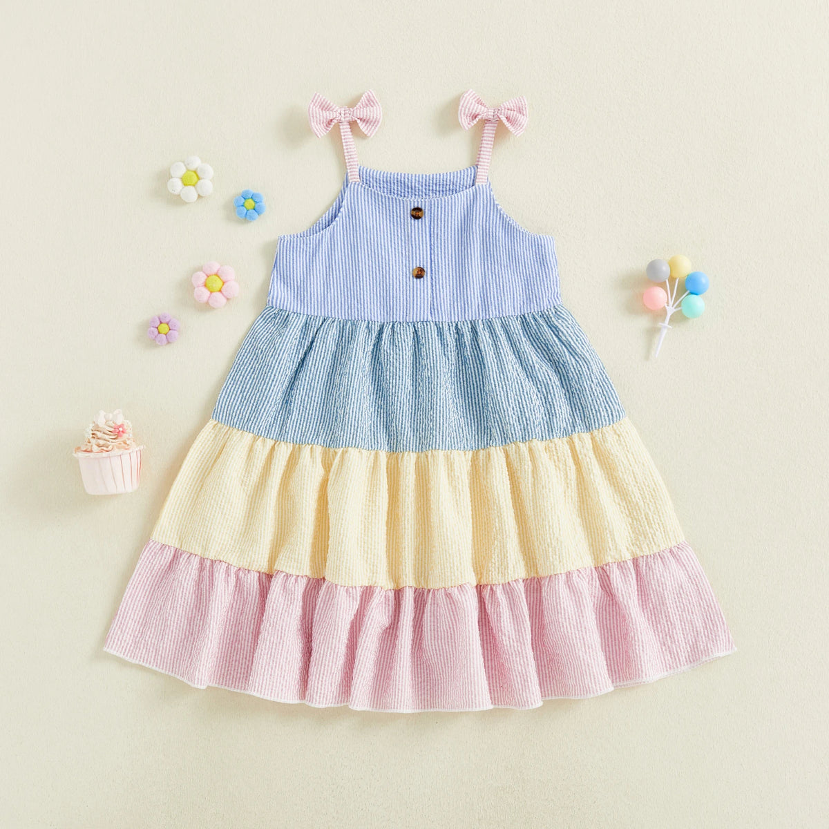 Rainbow Tiered Dress