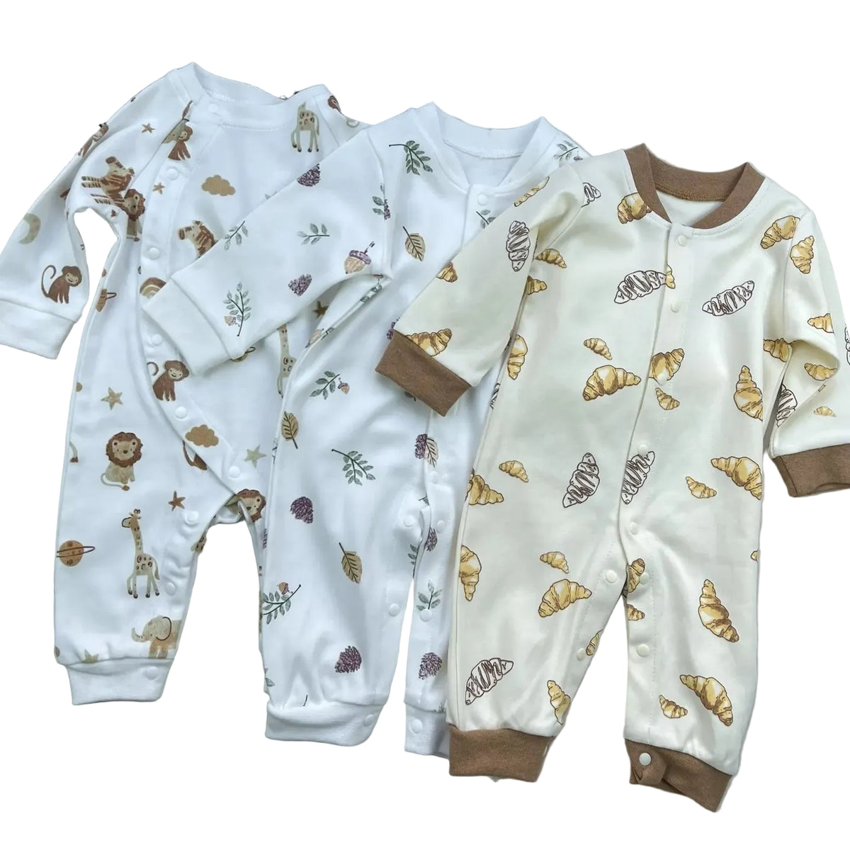 Snap Front Snuggle Romper | Various Patterns