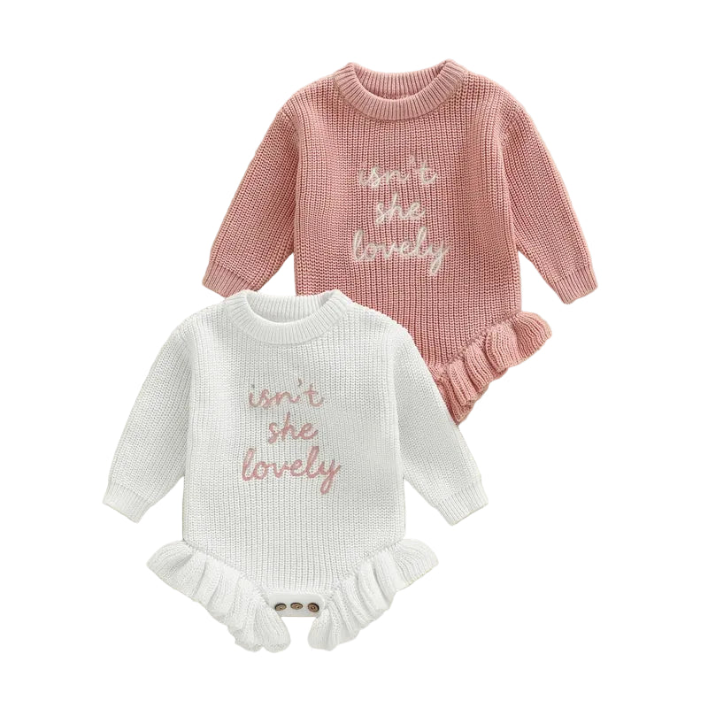 Isn't She Lovely Knit Romper | White