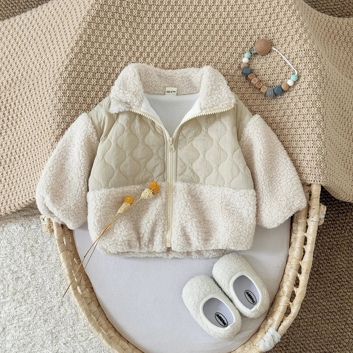 Retro Quilted Fleece Jacket
