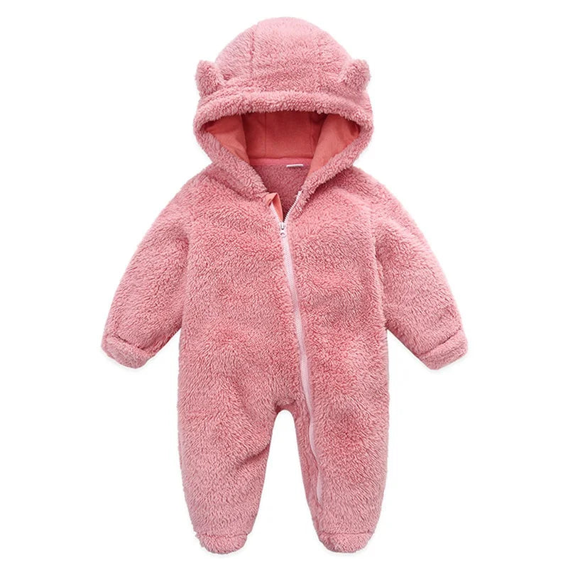 Fluffy Plush Teddy Onesie | Pink