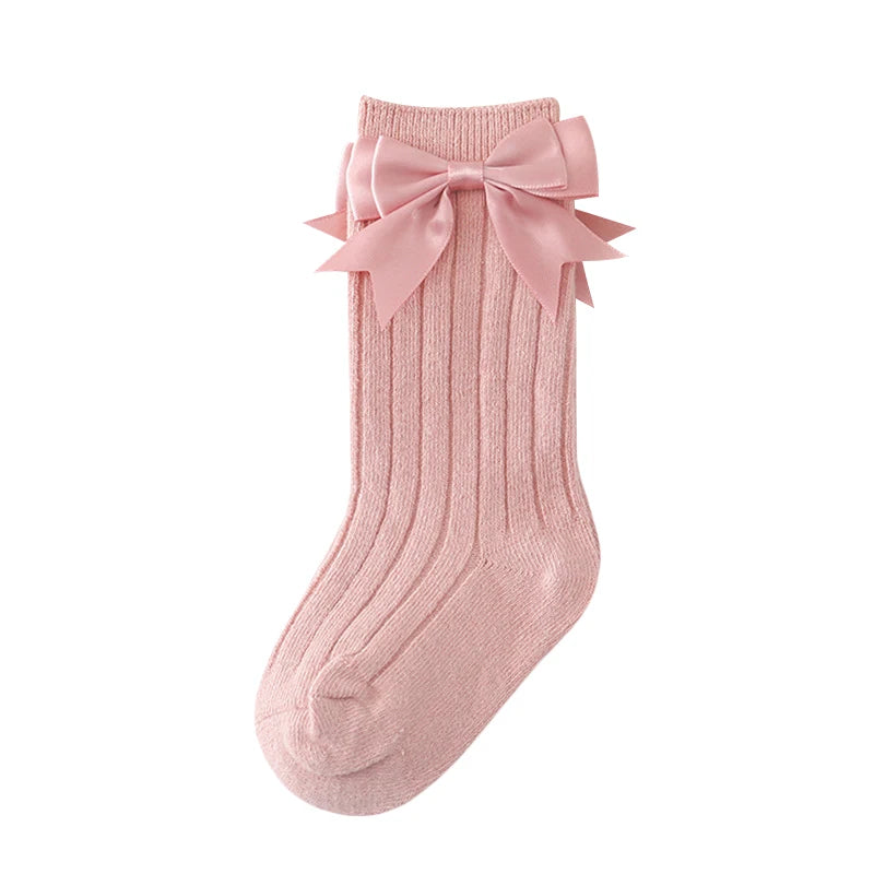 Ribbed Bow Socks