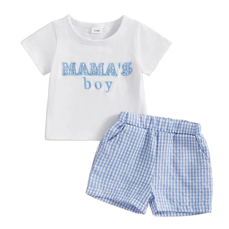 Mama's Boy Gingham Summer Set