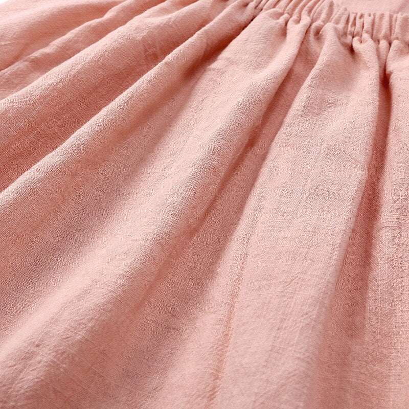 Ruffle Linen Dress | Blush