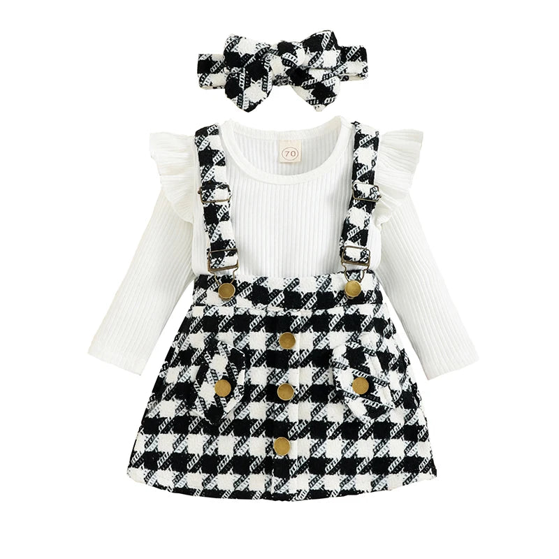 Houndstooth Pinafore Set
