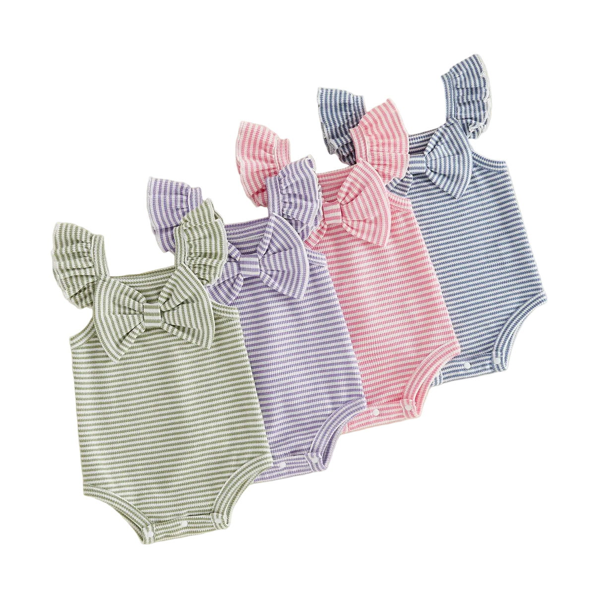 Piper Summer Bow Romper | Purple