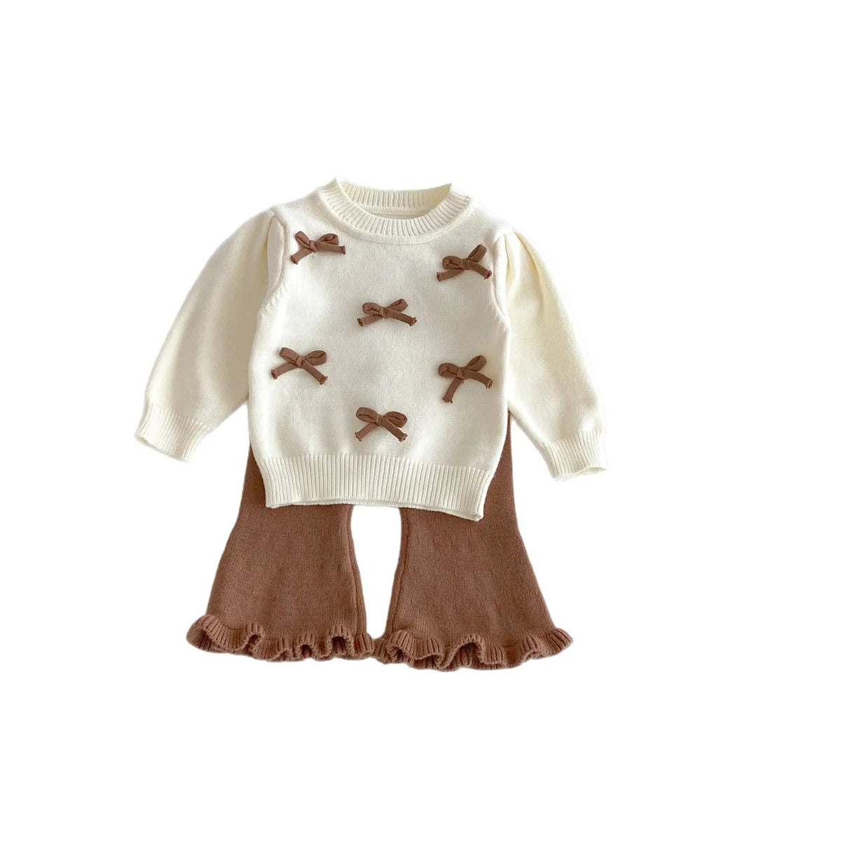 Brown Bows Flare Set