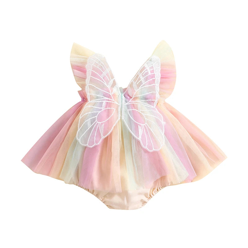 Butterfly Tulle Romper | Rainbow