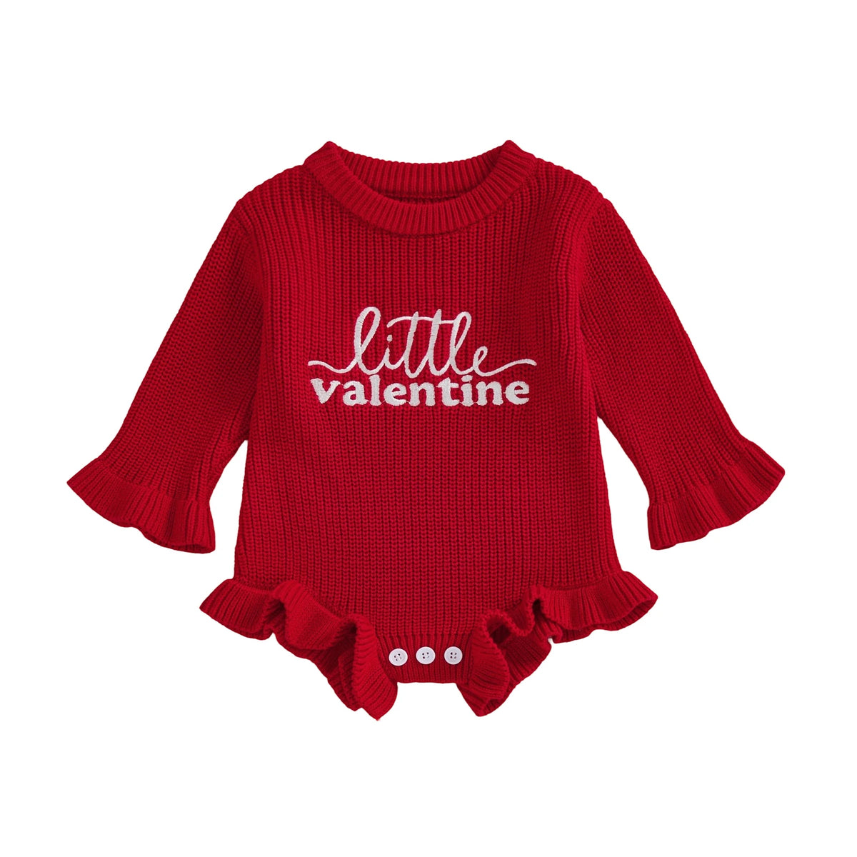 Little Valentine Knit Romper