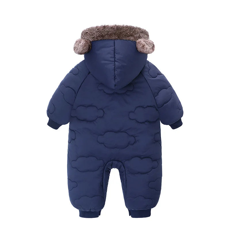 Cloud Quilted Plush Onesie | Blue