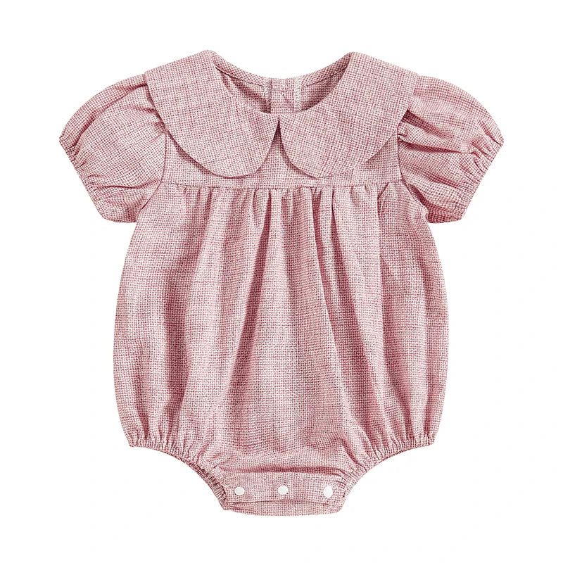 Grace Collared Romper | Pink