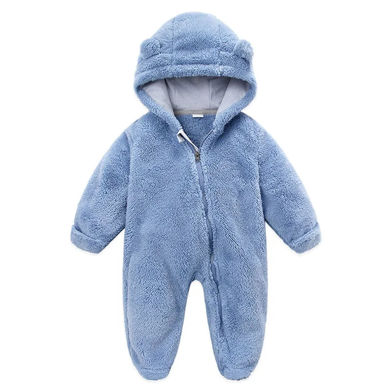 Fluffy Plush Teddy Onesie | Blue