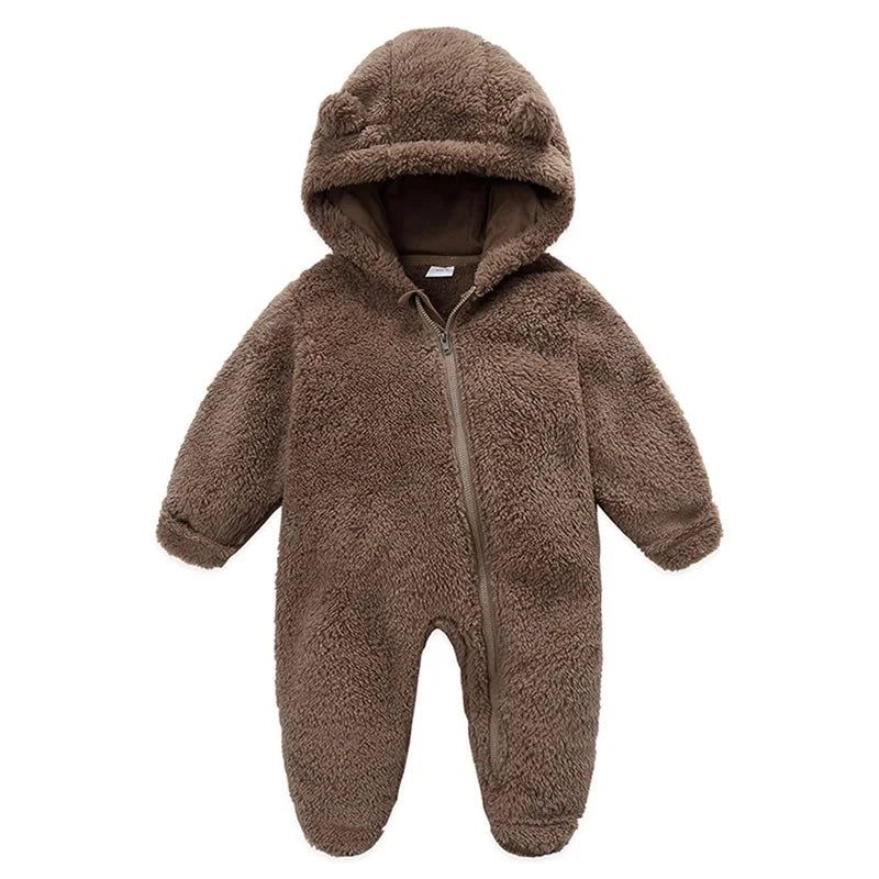 Fluffy Plush Teddy Onesie | Chocolate