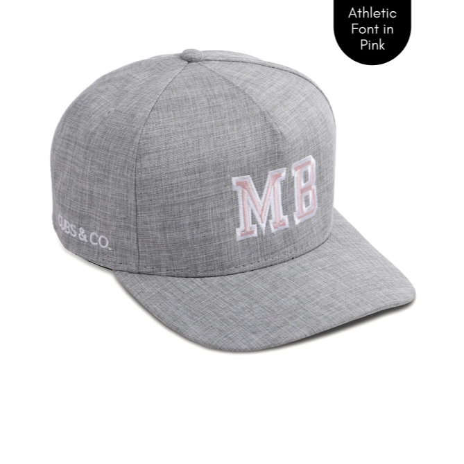 Cubs & Co - PERSONALISED GREY W/ INITIALS | ATHLETIC FONT BLACK